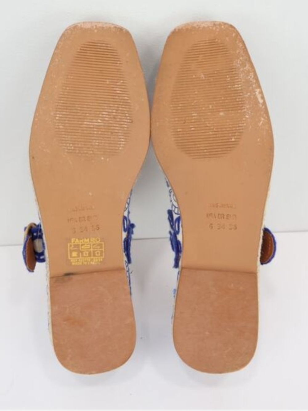 Farm Rio Embroidered Mary Jane Espadrilles Fits 5-5.5 - Picture 5 of 6